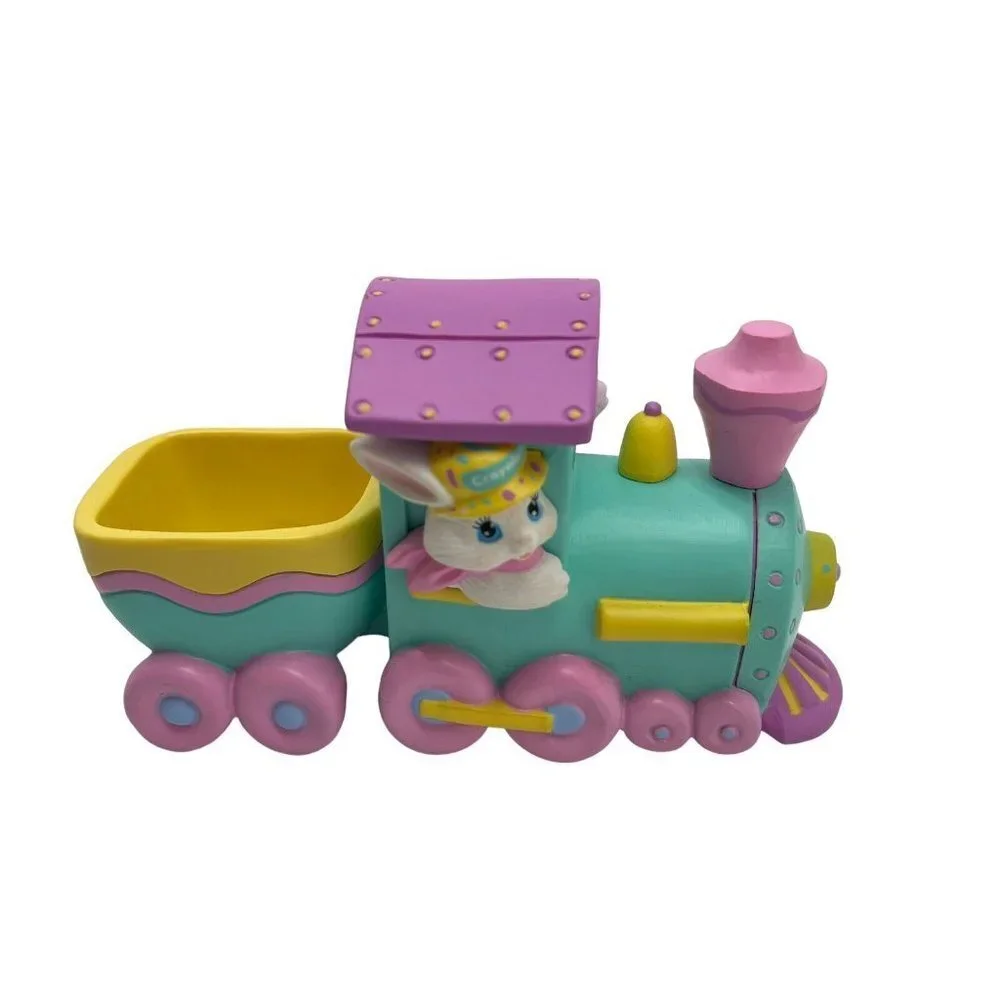 Vtg Hallmark Crayola Bunny Easter Eggspress Express Train Figurine 1993 in Box